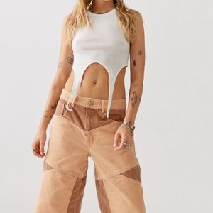 BDG Skater Girl Denim Short - Seamed Sand